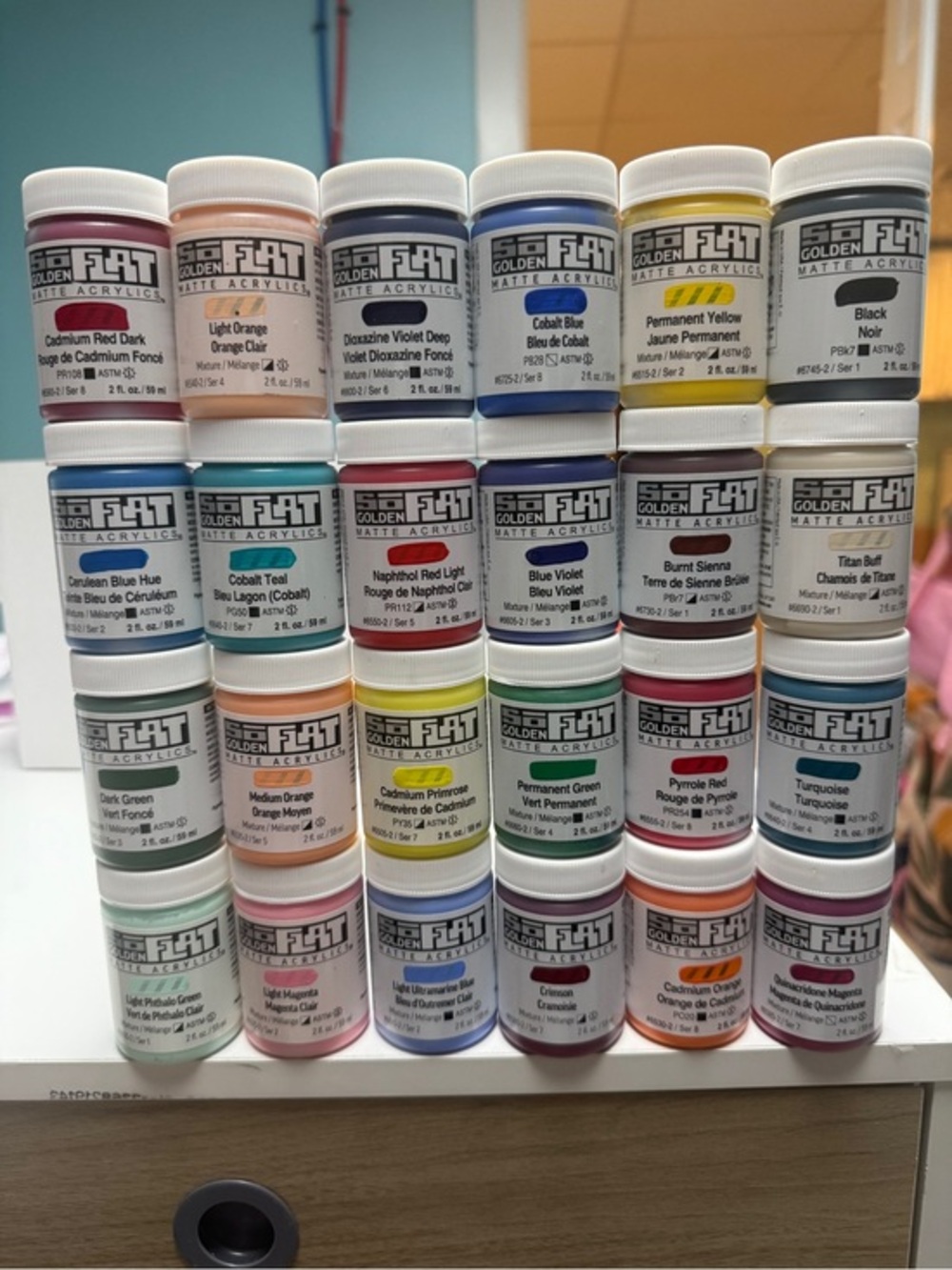24 Golden SoFlat Acrylic Paint- Brand New